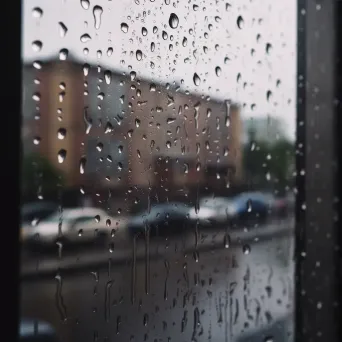 raindrops tracing lines on window - Image 3