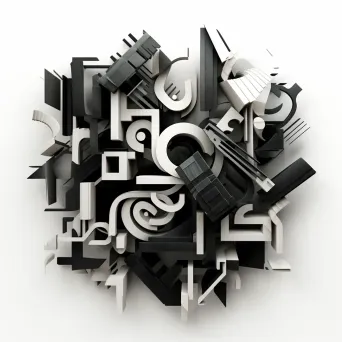 Monochromatic Low Poly Typography