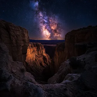 Canyon view at night under the Milky Way - Image 3