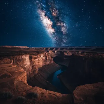 Canyon view at night under the Milky Way - Image 4