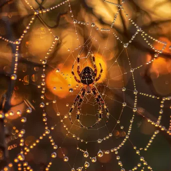 Dew Laden Spider