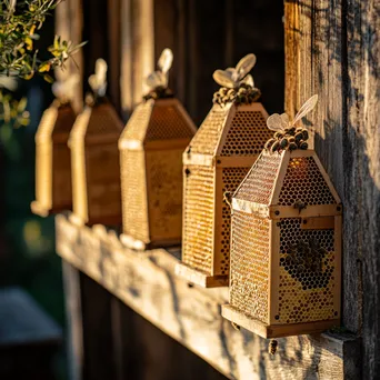 Handcrafted Details on Traditional Beehives