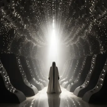 Luminous Journey through Star-Studded Tunnel