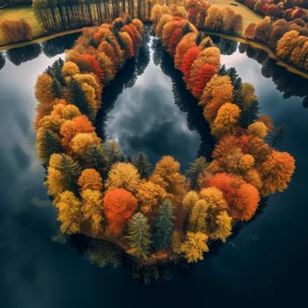 Serene Lake Aerial Reflection