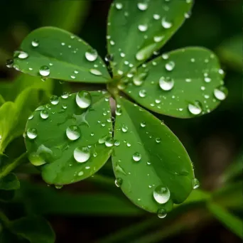 interconnected droplets on leaves - Image 3