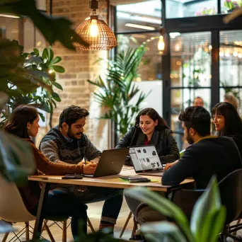 Diverse team collaborating in modern office space - Image 1