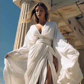 Greek traditional chiton robe at Acropolis - Image 2