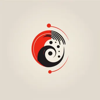 Creative yin-yang fusion restaurant logo in bold colors - Image 3