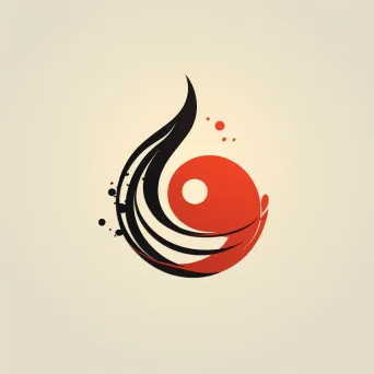 Creative yin-yang fusion restaurant logo in bold colors - Image 4