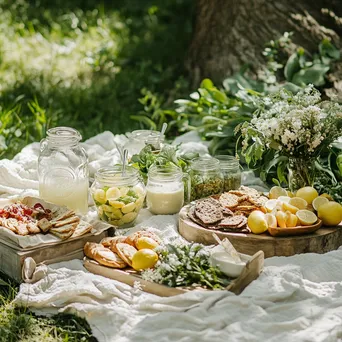 Outdoor Picnic with Organic Snacks