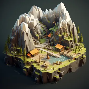 Low Poly Expedition Base Camp