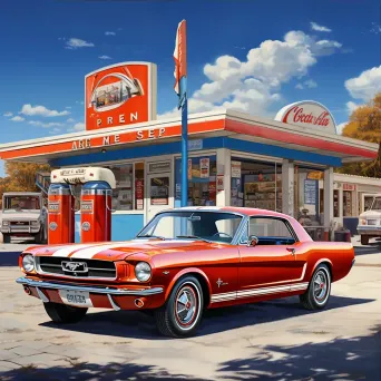 vintage gas station - Image 3