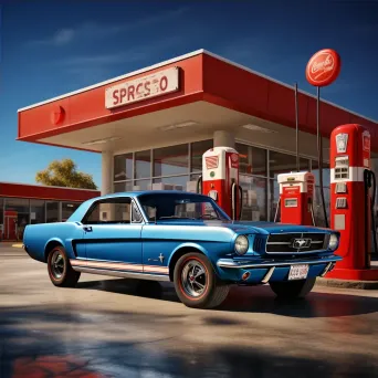 vintage gas station - Image 4