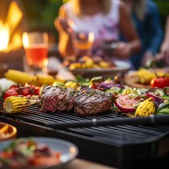 Vibrant Outdoor BBQ Gathering