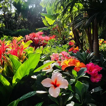 Colorful flowers and greenery on a tropical island - Image 3