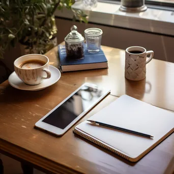 Desk setup for online shopping planning - Image 4