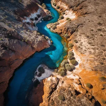 Aerial View of Desert Spring