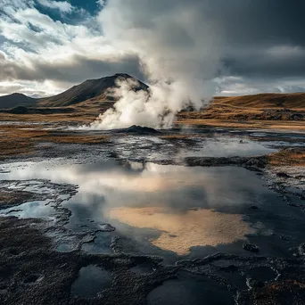 Volcanic Geothermal Landscape