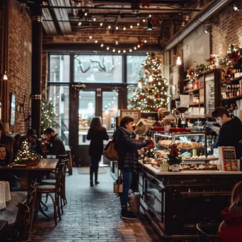 Cozy Holiday Coffee Shop