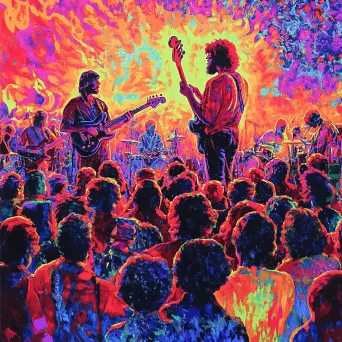 Woodstock Wonder: A Pointillist Portrayal