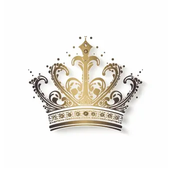 Regal crown with luxurious jewels on white background - Image 2