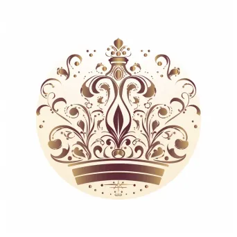 Regal crown with luxurious jewels on white background - Image 3