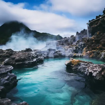 Turquoise Geothermal Pool