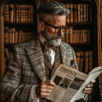 Vintage Library Portrait