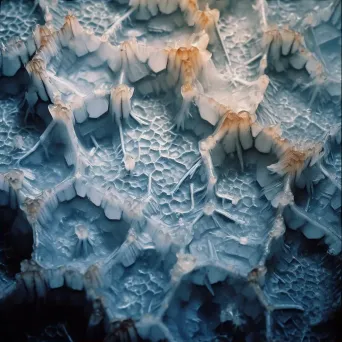 Illustration of formation of salt crystals with evaporating water leaving behind geometric patterns of purity. - Image 2