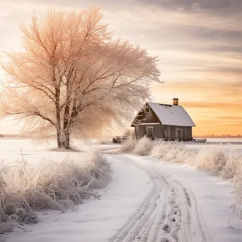 Winter Barn Serenity