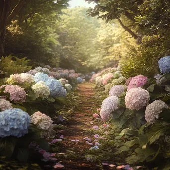 Hydrangea Garden Path