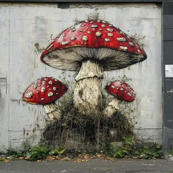 Graffiti of Mushroom Spores