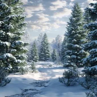 Snow forest winter - Image 2