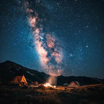 Milky Way with Campfire