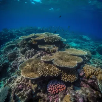 Colorful coral reef teeming with marine life under the clear blue sea - Image 3