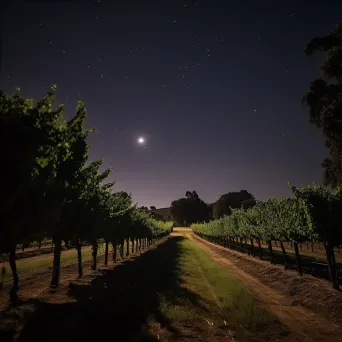 Moonlit Vineyard