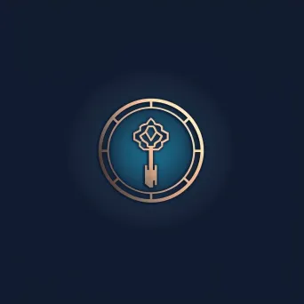 Logo with luxury smart home icon in silver and blue colors - Image 4