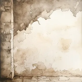 Artwork of an old chipped plaster wall, with layers narrating intriguing old tales - Image 1