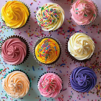 Assorted Colorful Cupcakes