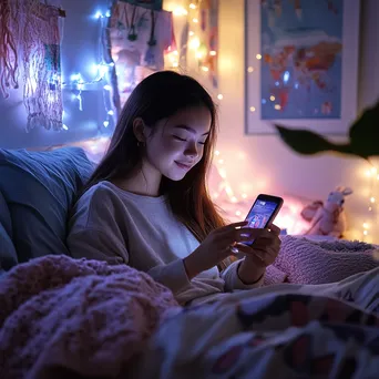 Teen Shopping for Gadgets at Home