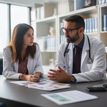 Doctor consulting with patient in office - Image 1