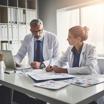 Doctor consulting with patient in office - Image 4