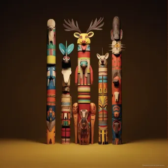 African wildlife and tribal art fusion - Image 1