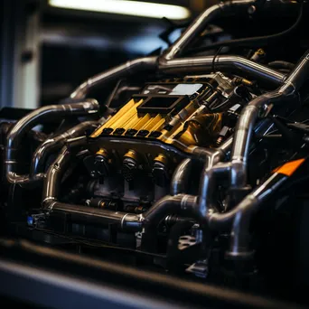 Close-up of a detailed race car engine - Image 2