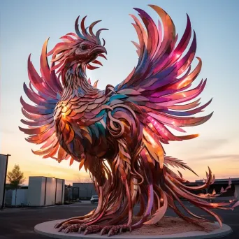 Car Scrap Phoenix Sculpture