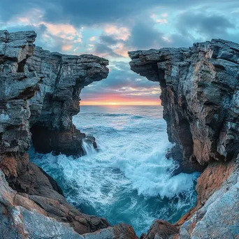 Coastal Rock Arch at Dawn