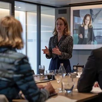 Female executive presenting in a modern boardroom - Image 2