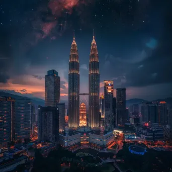 Kuala Lumpur skyline night - Image 3