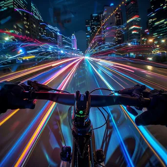 Light Trails from Bicycles