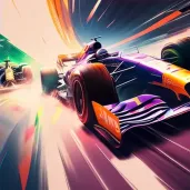 Exhilarating Formula 1 racing speed with cars zooming on the track - Image 4